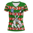 Love New Zealand Clothing - South Sydney Rabbitohs Comic Style V-neck T-shirt A35 | Love New Zealand