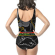 Love New Zealand Clothing - Penrith Panthers Head Panthers Women Low Cut Swimsuit A35 | Love New Zealand
