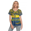 Love New Zealand  Clothing - Parramatta Eels Tattoo Style Women's Deep V-neck Short Sleeve T-shirt A31
