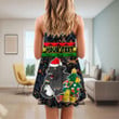 Love New Zealand Clothing - (Custom) Penrith Panthers Chritsmas 2022 Strap Summer Dress A35 | Love New Zealand