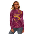 Love New Zealand Clothing - Brisbane Broncos Superman Rugby Women's Stretchable Turtleneck Top A35 | Love New Zealand