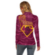 Love New Zealand Clothing - Brisbane Broncos Superman Rugby Women's Stretchable Turtleneck Top A35 | Love New Zealand