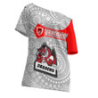 Love New Zealand Clothing - St. George Illawarra Dragons Simple Style Off Shoulder T-Shirt A35 | Love New Zealand
