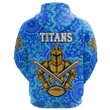 Gold Coast Titans Zip Hoodie Indigenous Country Style - Light Blue K36| Lovenewzealand.co
