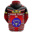 (Custom Personalised) Mate Ma'a Tonga Hoodie Leimatu'a Bulls Creative Style - Red NO.1, Custom Text And Number LT8