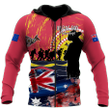 LoveNewZealand Anzac Day Clothing - Anzac Day 2022 Australian Aboriginal Hoodie