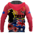LoveNewZealand Anzac Day Clothing - Anzac Day 2022 Australian Aboriginal Hoodie