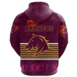 (Custom Personalised) Brisbane Broncos Zip Hoodie Anzac Day Simple Style - Full Maroon | Lovenewzealand.co
