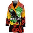(Custom) Penrith Panthers Poppy Anzac Lest We Forget - Rugby Team Bath Robe | lovenewzealand.co
