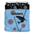 Love New Zealand Bedding Set - Cronulla Bedding Set Sharks Simple Indigenous - Blue K8