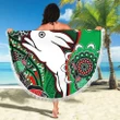 Love New Zealand Beach Blanket - Rabbitohs Beach Blanket Indigenous Survival World TH12