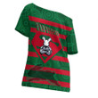 Love New ZealandClothing - South Sydney Rabbitohs Superman Rugby Off Shoulder T-Shirt A35 | Love New Zealand.com
