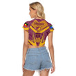 Love New Zealand Clothing - Brisbane Broncos Naidoc 2022 Sporty Style Women's Raglan Cropped T-shirt A35 | Love New Zealand