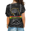 Love New Zealand Clothing - Penrith Panthers Head Panthers One Shoulder Shirt A35 | Love New Zealand