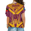 Love New Zealand Clothing - Brisbane Broncos Naidoc 2022 Sporty Style One Shoulder Shirt A35 | Love New Zealand