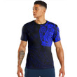 LoveNewZealand Clothing - Kite Surfer Maori Tattoo With Sun And Waves - Blue Version T-Shirt A7