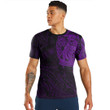 LoveNewZealand Clothing - Kite Surfer Maori Tattoo With Sun And Waves - Purple Version T-Shirt A7