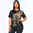 LoveNewZealand Clothing - Polynesian Tattoo Style Octopus Tattoo - Gold Version T-Shirt A7