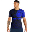 LoveNewZealand Clothing - (Custom) Polynesian Tattoo Style - Blue Version T-Shirt A7