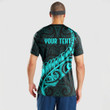 LoveNewZealand Clothing - (Custom) New Zealand Aotearoa Maori Fern - Cyan Version T-Shirt A7