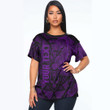 LoveNewZealand Clothing - (Custom) Polynesian Tattoo Style Horse - Purple Version T-Shirt A7