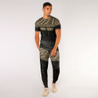 LoveNewZealand Clothing - (Custom) Polynesian Tattoo Style - Gold Version T-Shirt and Jogger Pants A7 | LoveNewZealand