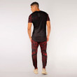 LoveNewZealand Clothing - Polynesian Tattoo Style - Red Version T-Shirt and Jogger Pants A7