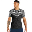 LoveNewZealand Clothing - (Custom) Polynesian Tattoo Style Flower T-Shirt A7