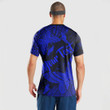 LoveNewZealand Clothing - (Custom) Polynesian Tattoo Style Butterfly Special Version - Blue Version T-Shirt A7