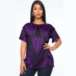 LoveNewZealand Clothing - Polynesian Tattoo Style - Purple Version T-Shirt A7