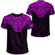 LoveNewZealand Clothing - Polynesian Tattoo Style Tattoo - Pink Version T-Shirt A7 | LoveNewZealand