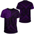 LoveNewZealand Clothing - Polynesian Tattoo Style - Purple Version T-Shirt A7 | LoveNewZealand
