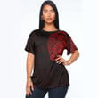 LoveNewZealand Clothing - Kite Surfer Maori Tattoo With Sun And Waves - Red Version T-Shirt A7
