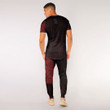 LoveNewZealand Clothing - Polynesian Tattoo Style Tattoo - Red Version T-Shirt and Jogger Pants A7