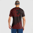 LoveNewZealand Clothing - Polynesian Tattoo Style Surfing - Red Version T-Shirt A7