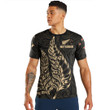 LoveNewZealand Clothing - New Zealand Aotearoa Maori Silver Fern New - Gold Version T-Shirt A7