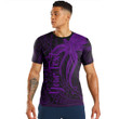 LoveNewZealand Clothing - Polynesian Tattoo Style Octopus Tattoo - Purple Version T-Shirt A7