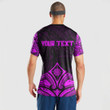 LoveNewZealand Clothing - (Custom) Polynesian Tattoo Style Flower - Pink Version T-Shirt A7
