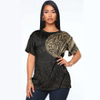LoveNewZealand Clothing - Polynesian Tattoo Style Snake - Gold Version T-Shirt A7