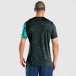 LoveNewZealand Clothing - (Custom) Polynesian Tattoo Style Turtle - Cyan Version T-Shirt A7