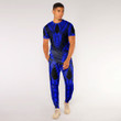LoveNewZealand Clothing - Polynesian Tattoo Style - Blue Version T-Shirt and Jogger Pants A7 | LoveNewZealand