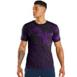 LoveNewZealand Clothing - Polynesian Tattoo Style Crow - Purple Version T-Shirt A7