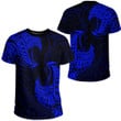 LoveNewZealand Clothing - Polynesian Tattoo Style Tatau - Blue Version T-Shirt A7 | LoveNewZealand