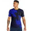 LoveNewZealand Clothing - Polynesian Tattoo Style Tatau - Blue Version T-Shirt A7