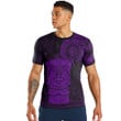 LoveNewZealand Clothing - Polynesian Tattoo Style Tiki - Purple Version T-Shirt A7