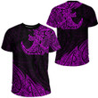 LoveNewZealand Clothing - Polynesian Tattoo Style Surfing - Pink Version T-Shirt A7 | LoveNewZealand