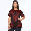 LoveNewZealand Clothing - Polynesian Tattoo Style - Red Version T-Shirt A7