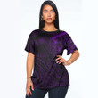 LoveNewZealand Clothing - Polynesian Tattoo Style Tatau - Purple Version T-Shirt A7