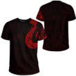LoveNewZealand Clothing - Polynesian Tattoo Style Hook - Red Version T-Shirt A7 | LoveNewZealand