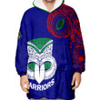 LoveNewZealand Clothing - (Custom) New Zealand Warriors Polynesian Tattoo Style Oodie Blanket Hoodie A7 | LoveNewZealand